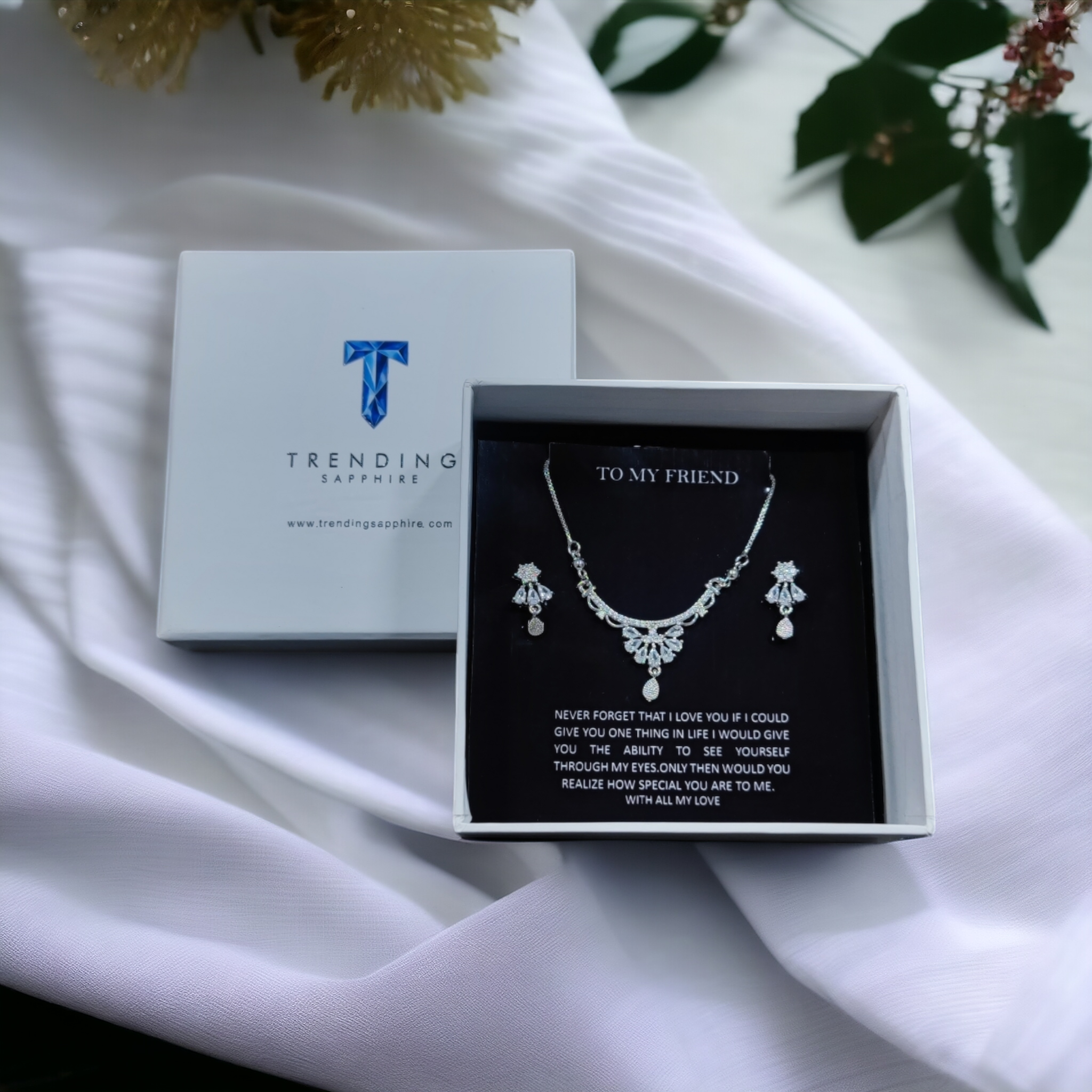 "Sapphire Sentiments Pendant - A Friend's Eternal Love" - TS COLLECTIONS